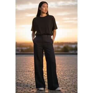 Michael Kors Wide-Leg Dress Pants Women's Size 6 Black Workwear Casual